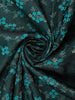 Teal Banarasi Saree with Floral Design And Designer Border