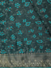 Teal Banarasi Saree with Floral Design And Designer Border