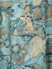 Teal Blue Abstract Floral Printed Cotton Salwar Suit with Dupatta