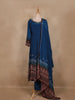 Teal Blue Bandhani Print Design Crepe Silk Palazzo Suit