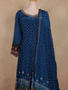 Teal Blue Bandhani Print Design Crepe Silk Palazzo Suit