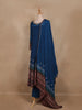 Teal Blue Bandhani Print Design Crepe Silk Palazzo Suit