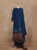 Teal Blue Bandhani Print Design Crepe Silk Palazzo Suit