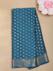 Teal Blue Butta Design Chiffon Saree