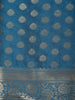 Teal Blue Butta Design Chiffon Saree