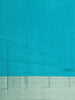 Teal Blue Butta Woven Design Kanchipuram Silk Saree with Contrast Gold Zari Border