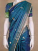 Teal Blue Butta Woven Design Pure Banarasi Saree