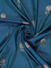 Teal Blue Butta Woven Design Pure Banarasi Saree