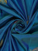 Teal Blue Butta Woven Design Pure Kanchipuram Silk Saree