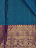 Teal Blue Butta Woven Design Pure Kanchipuram Silk Saree