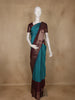 Teal Blue Butta Woven Pure Kanchipuram Silk Saree