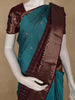 Teal Blue Butta Woven Pure Kanchipuram Silk Saree