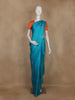 Teal Blue Butta Woven Soft Silk Saree