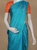 Teal Blue Butta Woven Soft Silk Saree