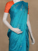 Teal Blue Butta Woven Soft Silk Saree