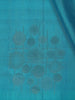 Teal Blue Butta Woven Soft Silk Saree