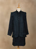 Teal Blue Embroidered Design Brocade Kurta Pyjama