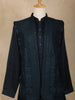 Teal Blue Embroidered Design Brocade Kurta Pyjama
