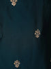 Teal Blue Embroidered Design Chiffon Palazzo Suit