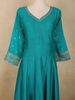 Teal Blue Embroidered Georgette Anarkali Suit with Dupatta