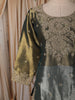 Teal Blue Floral Beads Embroidered Design Tissue Silk Palazzo Suit with Dupatta