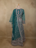 Teal Blue Floral Beads and Zari Embroidered Design Net Mastani Lehenga with Dupatta