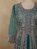 Teal Blue Floral Beads and Zari Embroidered Design Net Mastani Lehenga with Dupatta