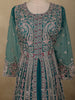 Teal Blue Floral Beads and Zari Embroidered Design Net Mastani Lehenga with Dupatta