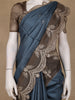 Teal Blue Floral Butta Design Pure Tussar Silk Saree