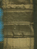 Teal Blue Floral Butta Zari Woven Design Semi Tussar Saree with Contrast Motif Zari Border
