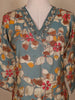 Teal Blue Floral Design Cotton Salwar Suit