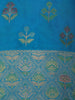 Teal Blue Floral Butta Design Georgette Saree