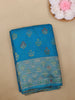 Teal Blue Floral Butta Design Georgette Saree