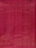 Teal Blue Floral Design Kanchipuram Silk Saree With Contrast Blouse