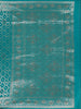 Teal Blue Floral Design Semi Banarasi Saree