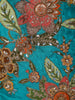 Teal Blue Floral Embroidered Design Raw Silk Palazzo Suit with Dupatta