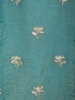 Teal Blue Floral Embroidered Tissue Silk Straight Cut Salwar Suit with Dupatta