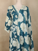 Teal Blue Floral Printed Design Cotton Anarkali Salwar Suit with Dupatta