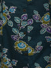 Teal Blue Floral Printed Design Cotton Straight Cut Salwar Suit