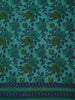 Teal Blue Floral Printed Design Karishma Cotton Saree