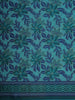 Teal Blue Floral Printed Design Karishma Cotton Saree