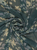Teal Blue Floral Printed Georgette Saree