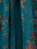 Teal Blue Floral Printed and Stone Embellished Design Georgette Palazzo Suit with Matching Dupatta