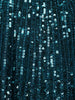 Teal Blue Floral Sequins Embroidered Bridesmaid Net Lehenga
