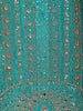 Teal Blue Floral Sequins and Thread Embroidered Design Georgette Palazzo Suit