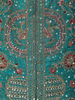 Teal Blue Floral Thread and Zari Embroidered Design Georgette Lehenga