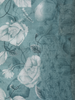 Teal Blue Floral Woven Design Cotton Blend Saree