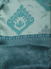 Teal Blue Floral Zari Woven Design Art Silk Saree with Contrast Zari Border