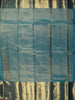 Teal Blue Floral Zari Woven Design Pure Kanchipuram Silk Saree with Zari Border