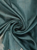 Teal Blue Flying Crane Bird Thread Embroidered Design Pure Tissue Fancy Saree with Lace Border